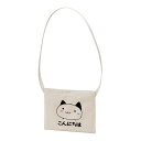 こんにちは 猫レギュラー キャンバス サコッシュ 猫柄 ねこ柄 キャンバス サコッシュ 猫好き かわいい おもしろ ねこ 猫 メンズ レディース ペアルック 父...