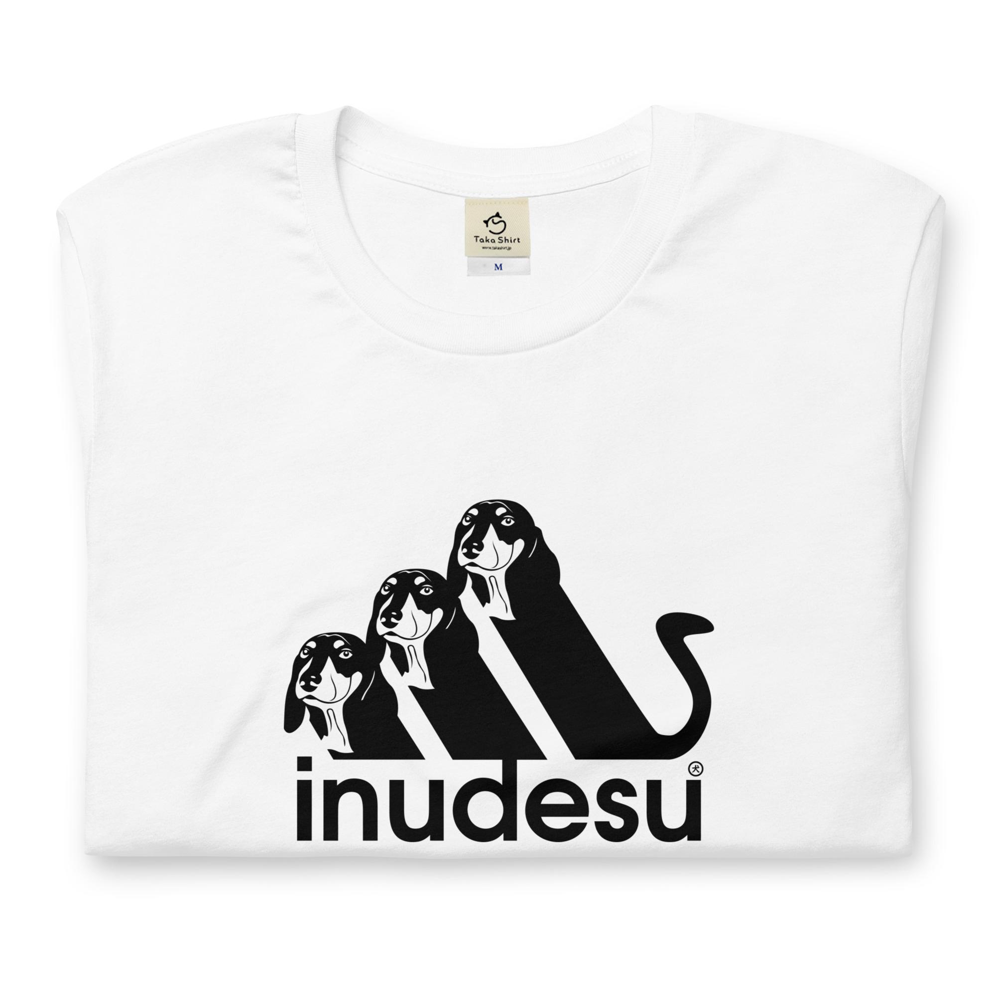 ダックス フンド INUDESU 犬tシャツ イヌ柄 犬柄 服 いぬ柄 シャツ 誕生日プレゼント 彼女 犬好き かわいい おもしろ 可愛い いぬ イヌ 犬 メンズ レディース ペアルック おしゃれ 猫柄生地のサムネイル