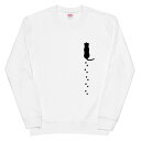 \お買い物マラソン/猫の足跡 猫 トレーナー 猫tシャツ 猫グッズ 猫柄 服 ねこ柄 シャツ 猫好き かわいい おもしろ ねこ 猫 メンズ レディース ペアルッ...