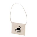 【 50%OFFクーポン★半額 商品あり】 ハチワレ猫 やる気があるんすよ 猫レギュラー キャンバス サコッシュ 猫柄 ねこ柄 キャンバス サコッシュ 猫好き ...
