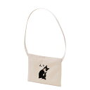 ハチワレ猫 ん? 猫レギュラー キャンバス サコッシュ 猫柄 ねこ柄 キャンバス サコッシュ 猫好き かわいい おもしろ ねこ 猫 メンズ レディース ペアルッ...