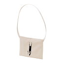 【 50%OFFクーポン★半額 商品あり】 引っ掻く猫 2 猫レギュラー キャンバス サコッシュ 猫柄 ねこ柄 キャンバス サコッシュ 猫好き かわいい おもし...