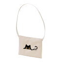 【 50%OFFクーポン★半額 商品あり】 可愛い猫 ? 猫レギュラー キャンバス サコッシュ 猫柄 ねこ柄 キャンバス サコッシュ 猫好き かわいい おもしろ...