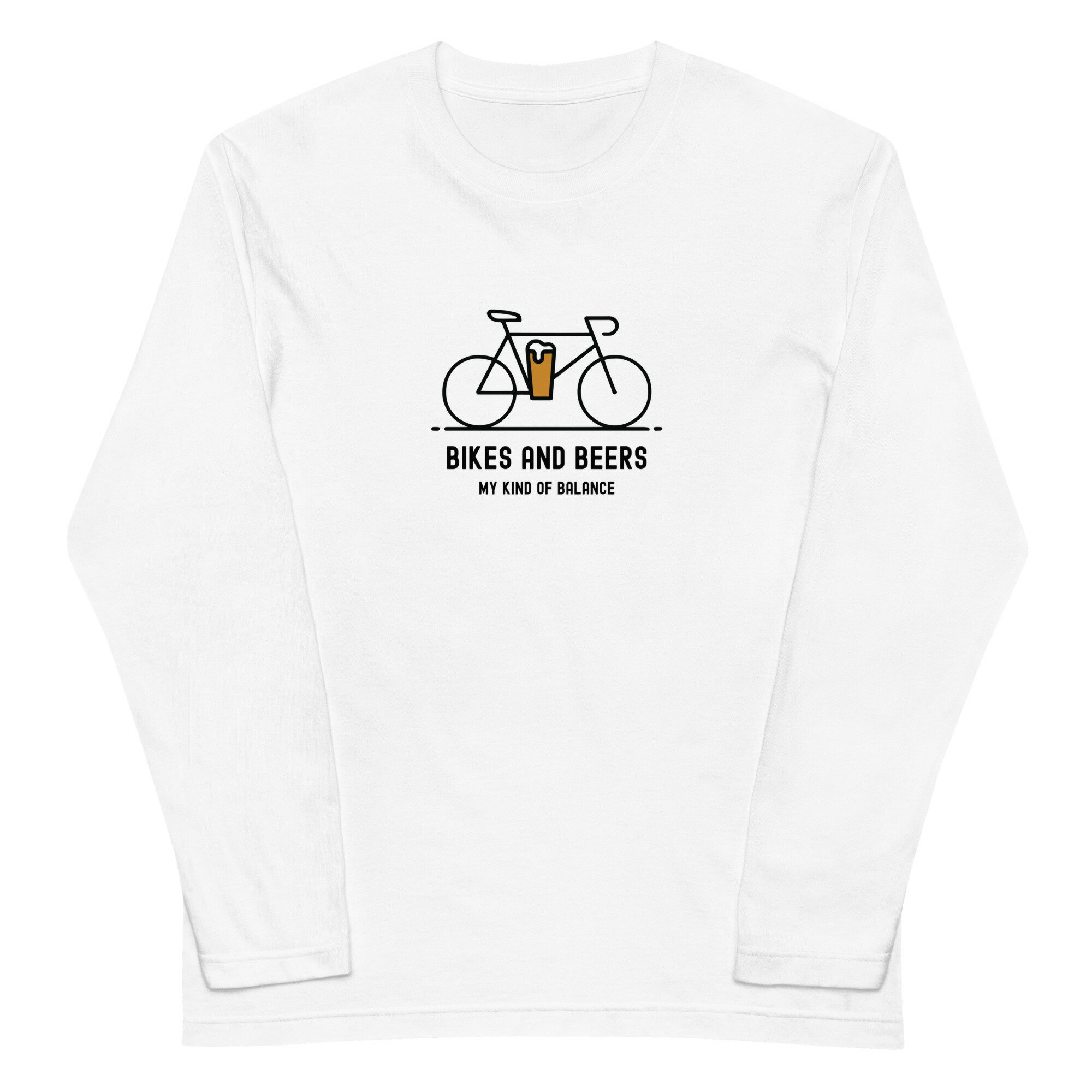 「BIKES AND BEERS」長袖シャツ メンズ レディース 綿 ロンt　居酒屋・飲み会で話題の面白長袖シャツ｜..