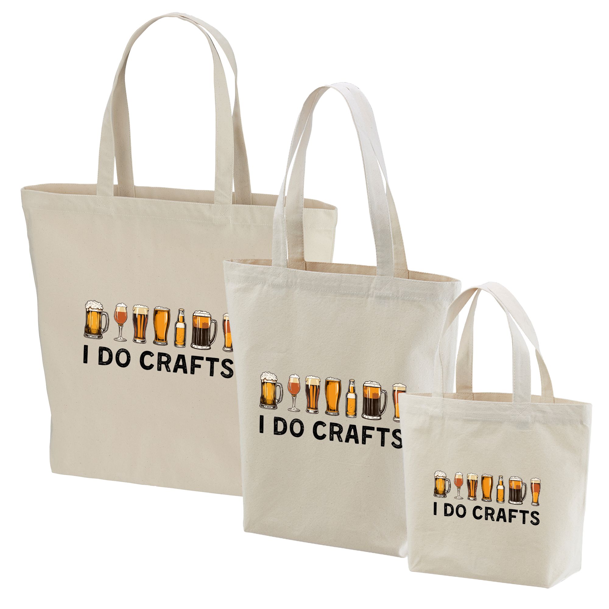 「I DO CRAFTS」誕生日プレゼントにも最適！居酒屋・飲み会で話題の面白トートバッグ大きめ キャンバス..