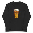 【 50%OFFクーポン★半額 商品あり】「SAVE WATER DRINK BEER」長袖シャツ メンズ レディース 綿 ロンt 居酒屋・飲み会で話題の面白長袖シャツ|日本酒 ビール 焼酎 ウイスキー好きにおすすめ 誕生日プレゼントにも最適!母の日 父の日 送料無料