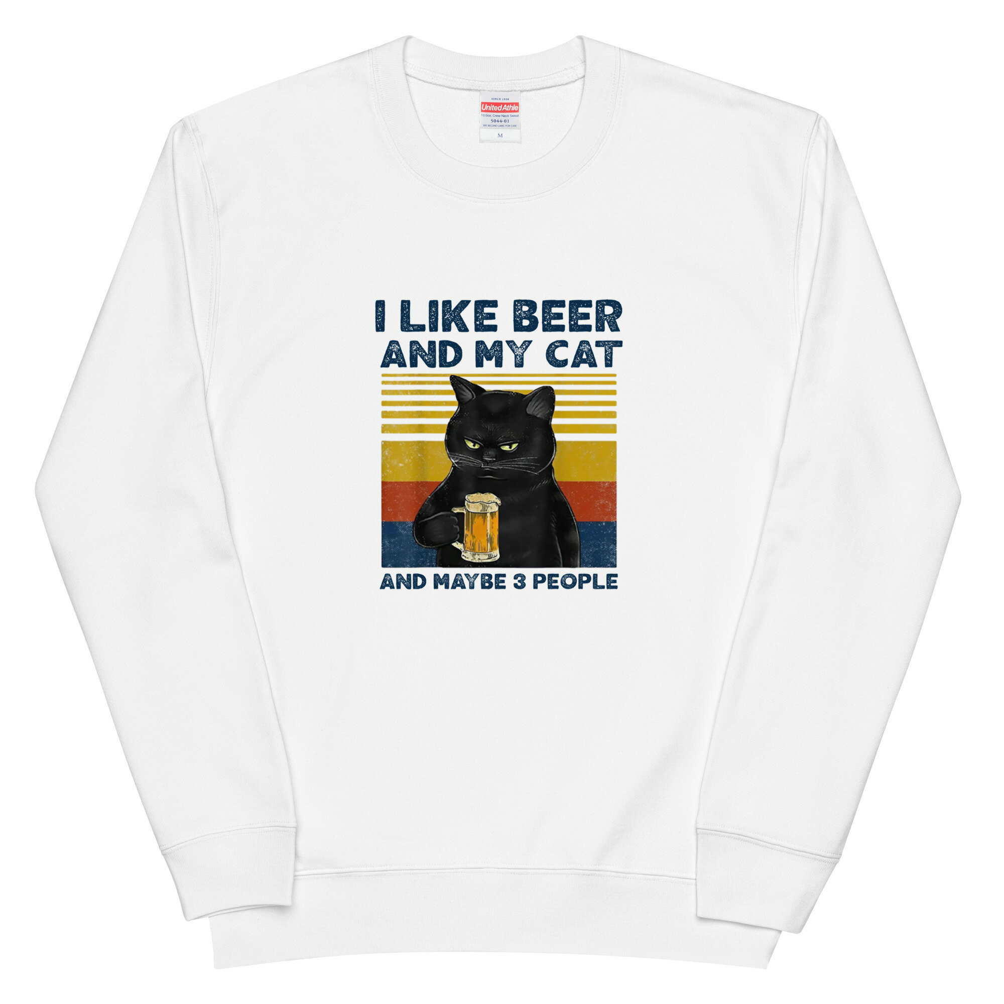 「I LIKE BEER AND MY CAT 」 居酒屋・飲み会で話題の面白 トレーナー ビールトレーナー 日本酒・ビー..
