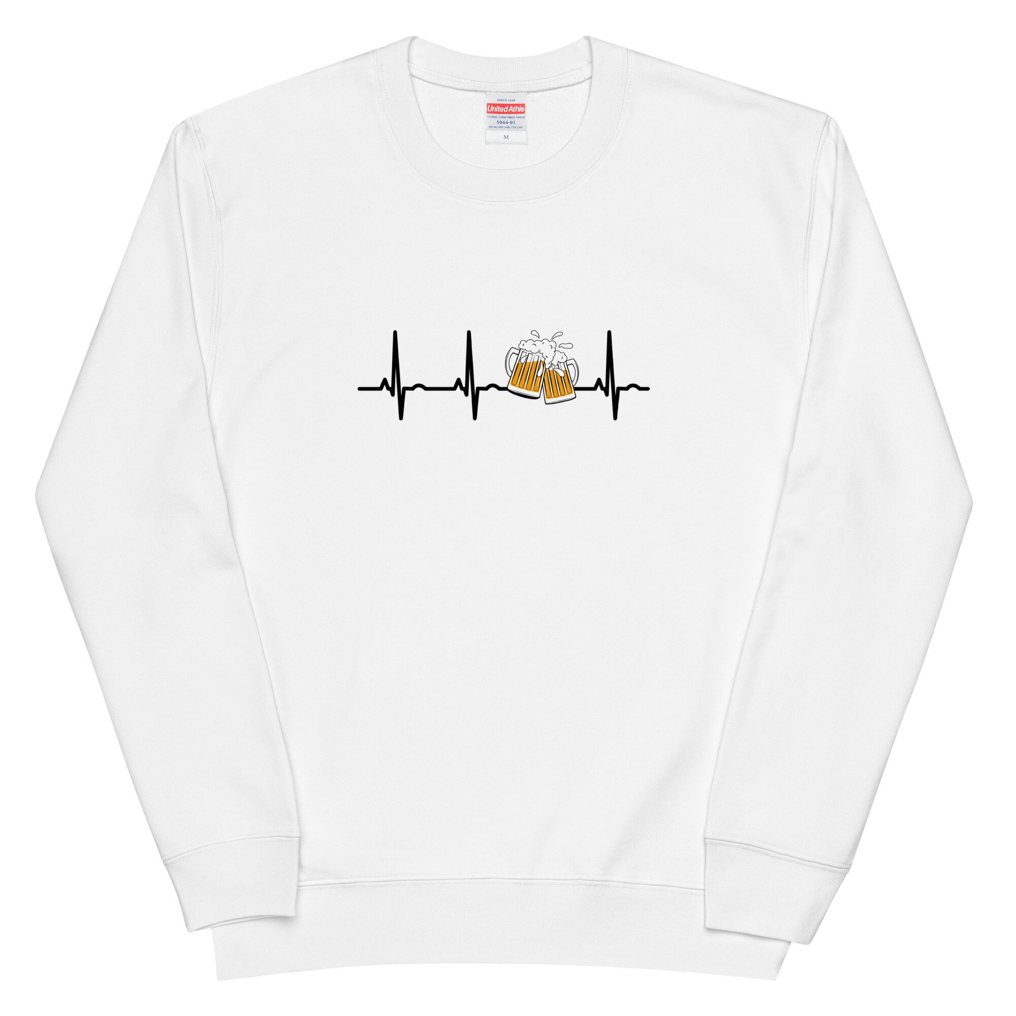 「ビールのハートビート 心電図」 居酒屋・飲み会で話題の面白 トレーナー ビールトレーナー 日本酒・..