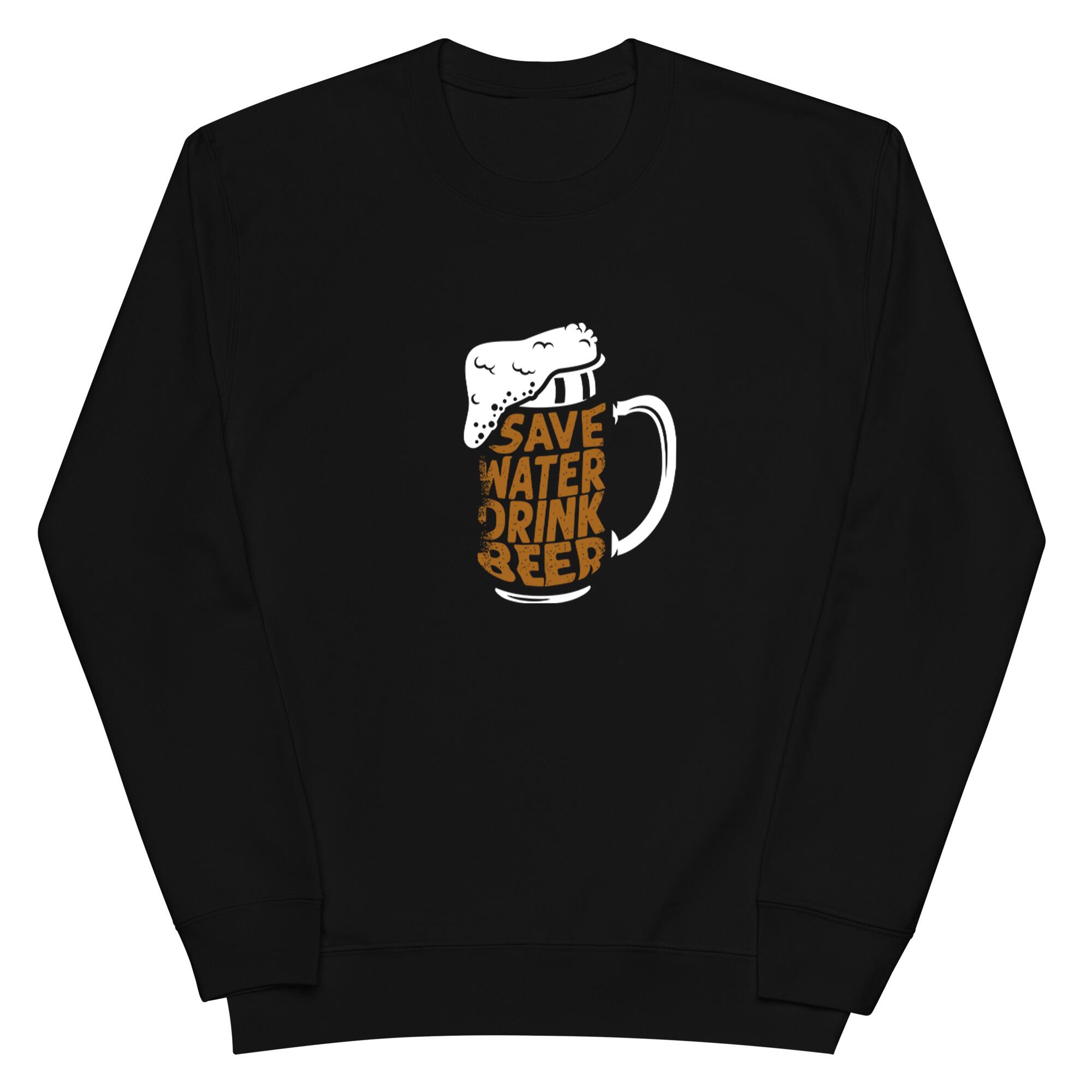 「 Save Water Drink Beer - ビールは水分補給」居酒屋・飲み会で話題の面白 トレーナー ビールトレー..