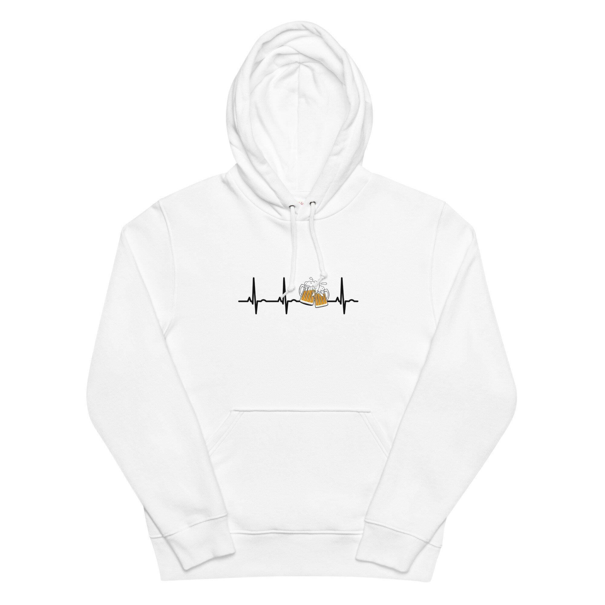 「ビールのハートビート 心電図」居酒屋・飲み会で話題の面白 パーカー ビールスウェット 日本酒・ビー..