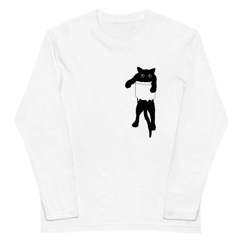 楽天Takashirt可愛い猫 長袖tシャツ 猫tシャツ 猫グッズ ネコ柄 猫柄 服 ねこ柄 シャツ 誕生日プレゼント 彼女 猫好き かわいい おもしろ 可愛い ねこ 猫 メンズ レディース ペアルック おしゃれ 猫柄生地 送料無料 父の日 ギフト 雑貨 S M L XL ティーシャツ