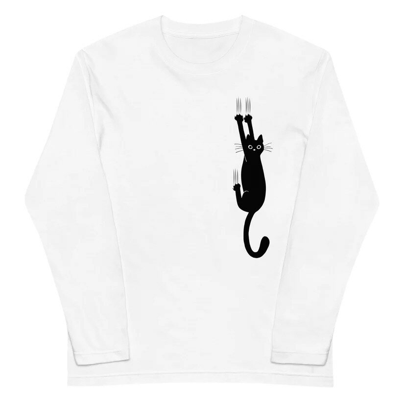 楽天Takashirt猫傷シャツ 長袖tシャツ 猫tシャツ 猫グッズ ネコ柄 猫柄 服 ねこ柄 シャツ 誕生日プレゼント 彼女 猫好き かわいい おもしろ 可愛い ねこ 猫 メンズ レディース ペアルック おしゃれ 猫柄生地 送料無料 父の日 ギフト 雑貨 S M L XL ティーシャツ