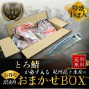 プレミア和歌山特別賞 紀州備長炭熟成 訳あり 【 とろ鯖 入り】 ( おまかせ BOX 1kg ) ひもの 干物 干物セット お取り寄せ 切り身 無添加 詰め合...