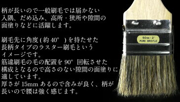 F-line アングル刷毛(ゴマ毛）62mm塗料 塗装 毛 ブラシ ペンキ ニス DIY 防水 国産