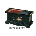 PC製　3型香炉　黒フチ金　蓮　7.0寸