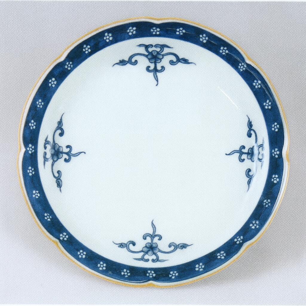 【有田焼】【源右衛門窯】 染付四方唐草皿 (1枚)【源右衛門】【古伊万里】 高級 ギフト 和食器 genemon Gen-emon Kiln