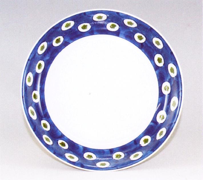 【有田焼】【源右衛門窯】 染錦梅花丸紋濃皿 （21.5cm）【源右衛門】【古伊万里】 高級 ギフト 和食器 genemon Gen-emon Kiln