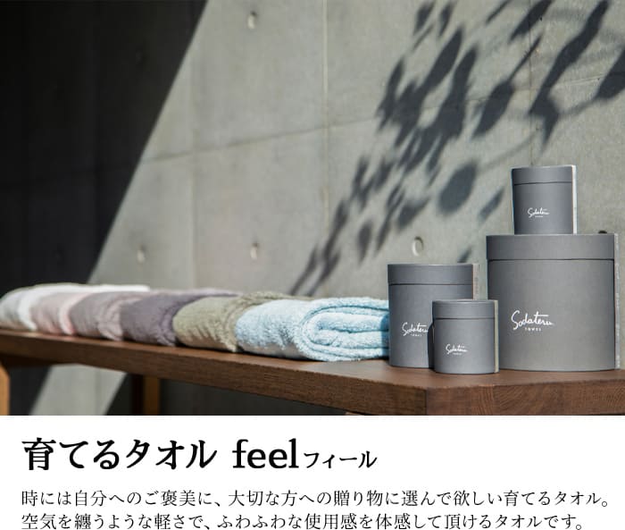 「育てるタオル」feel(フィール) ギフト フェイスタオル1個  2,980円（税込）