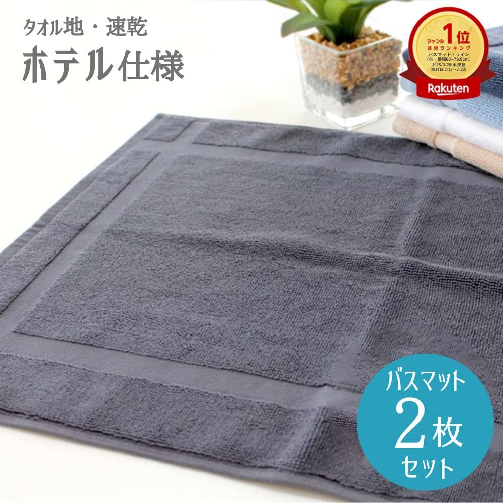 バスマット タオル地 2枚セット 650