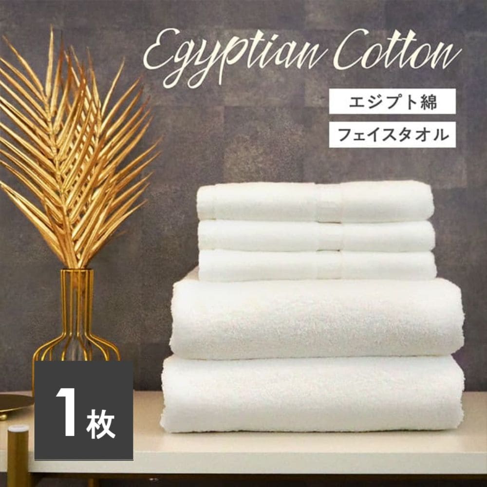 フェイスタオル エジプト綿 1枚 [M便 1/1]