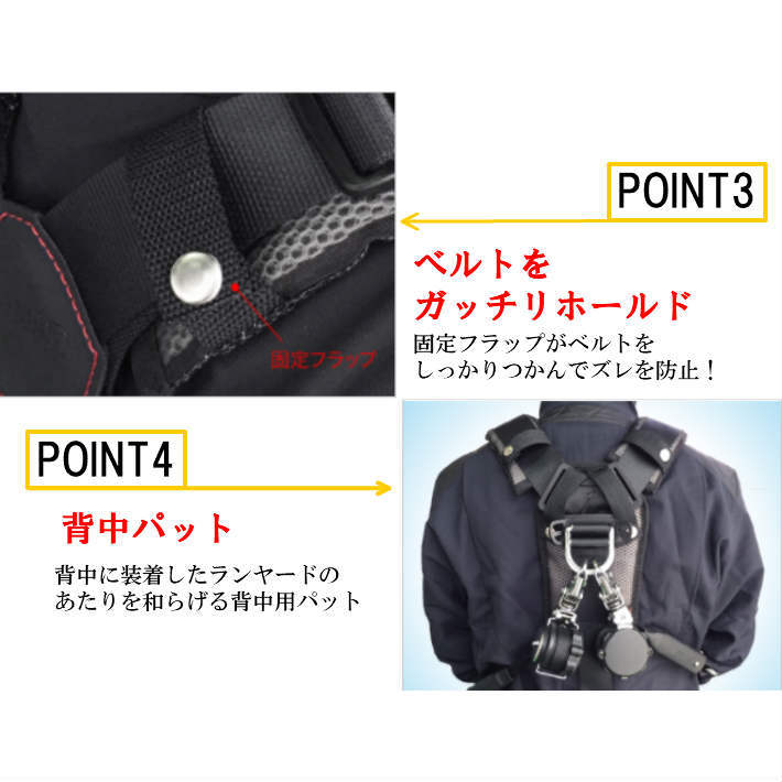 タジマ 安全帯肩パットCKR 背中パット付 フリーサイズ KPCKR-BF【TAJIMA ハーネス 安全帯】【あす楽】