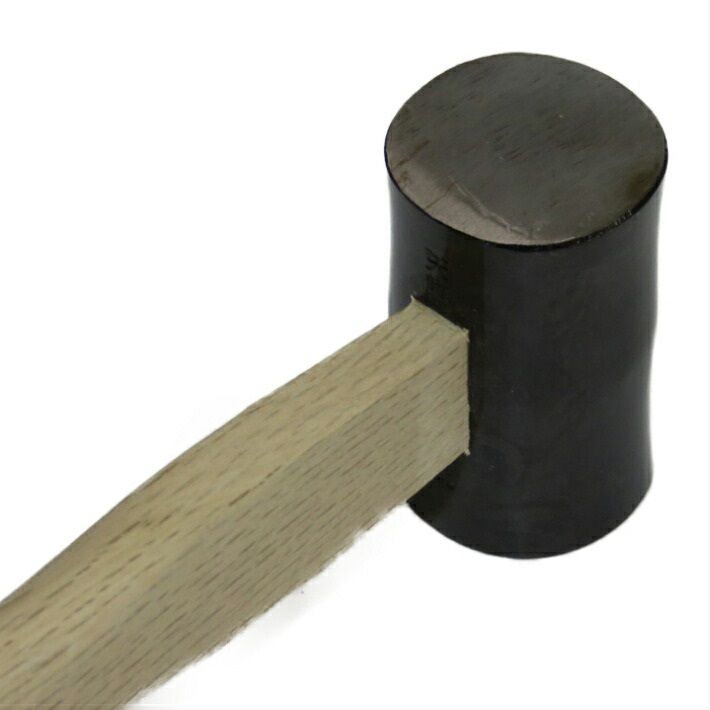 天龍 ダルマ玄能 黒仕上げ 中 460g 柄付【金鎚 玄能 越後】