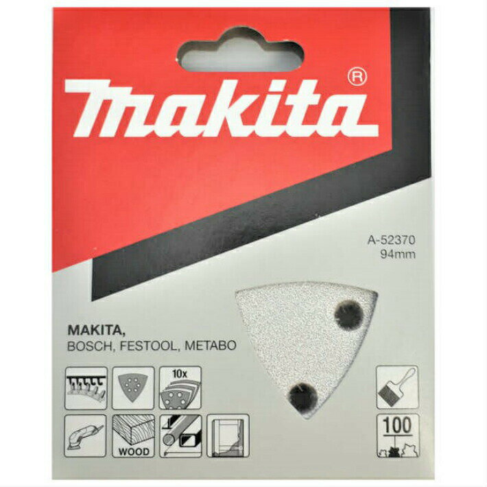 Rakuten - マキタ マジック サンディングペーパー 10枚入 塗装はがし #100(中仕上) 三角 A-52370【サンダ マルチツール 木工 鉄工 研削 サンドペーパー】【ネコポス】