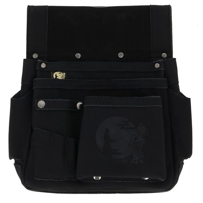 Rakuten - 侍BLACK×ふくろ倶楽部 釘袋 カッター差し付 巓 ITADAKI SRBF-2 【侍梟 侍ブラック 腰袋】