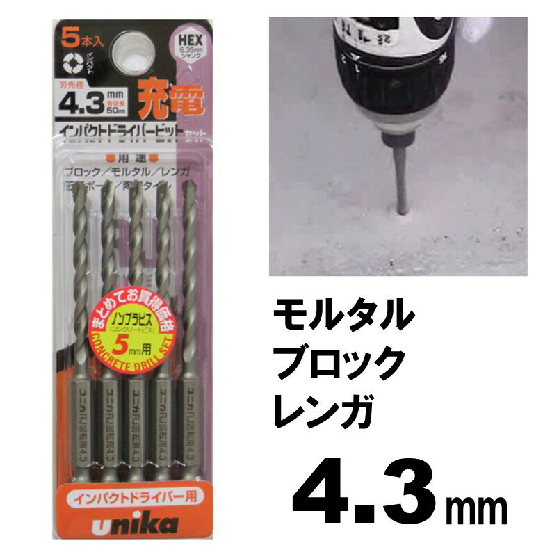 楽天市場】コンクリート ビット インパクトドライバー ユニカの通販 楽天市場】コンクリート ビット インパクトドライバー ユニカの通販