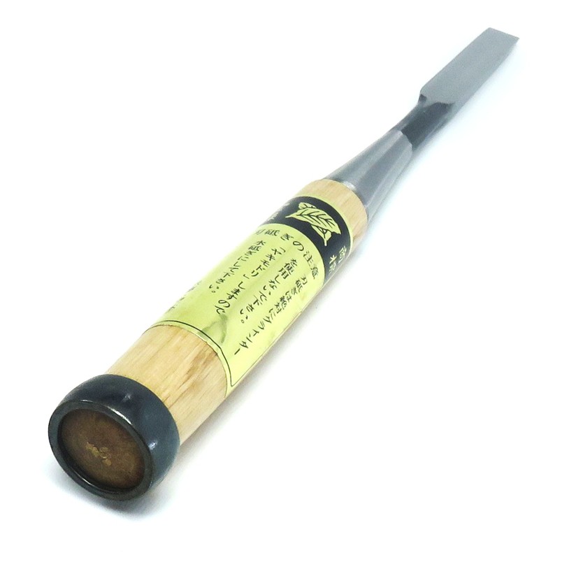 大内鑿 中叩鑿 白樫芯持柄付 4分(12mm)【アウトレット／在庫処分／中叩のみ／鑿／...