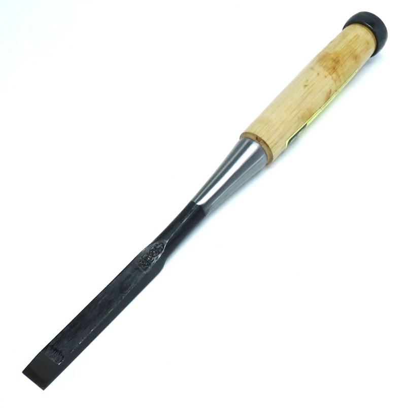 大内鑿 中叩鑿 白樫芯持柄付 4分(12mm)【アウトレット／在庫処分／中叩のみ／鑿／...