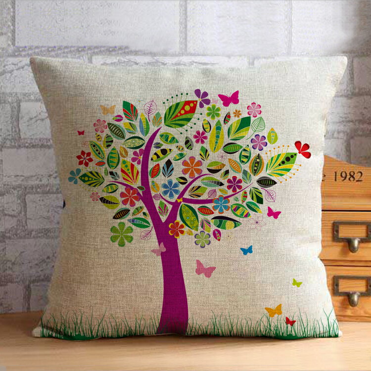 クッションカバー 北欧　雑貨　お洒落　インテリア　45cm×45cm 結婚祝い 新築祝い　可愛い　綿麻　水洗い可　メール便発送　代引き不可 送料無料