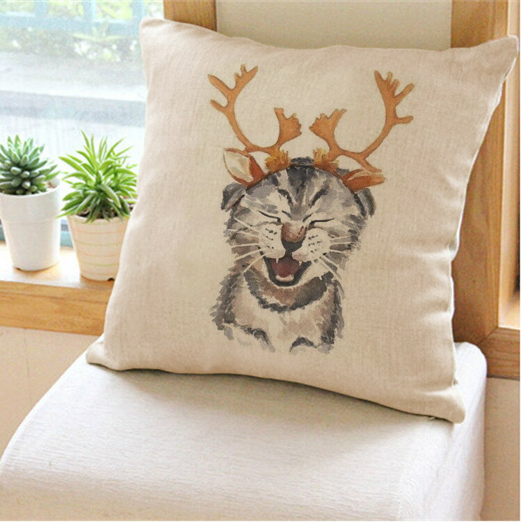 クッションカバー 北欧　雑貨　お洒落　インテリア　45cm×45cm 結婚祝い 新築祝い　可愛い　綿麻　水洗..