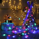 LEDイルミネーションライト ストリングライト 100球10m AC式 100V 防水 8種の点灯パータン 飾り用 クリスマス 送料無料