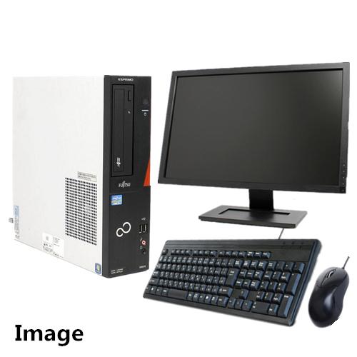 中古パソコン ポイント10倍 HDD1TB+22型超大画面液晶セット/Win 7 Pro/日本メーカー富士通 ESPRIMO Dシリーズ 爆速Core i5/メモリ4G/HDD1TB/DVD/無線付