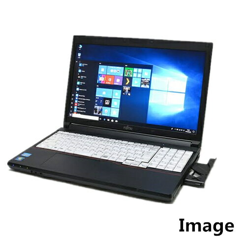 中古ノートパソコン【Windows 10】富士通 LIFEBOOK A573 Core i5 3320M 2.6G〜/メモリ4GB/250GB/DVD-ROM/無線有/15インチワイド型/HDMI端子内蔵/テンキー有