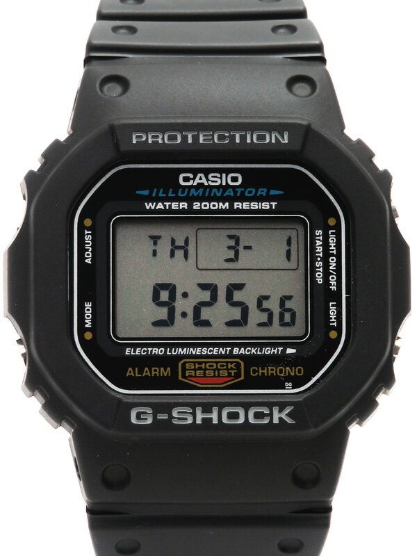 【CASIO】【G-SHOCK】【海外モデル】【美品】カシオ『Gショック』DW-5600E-1VDF ボーイズ クォーツ 1週間保証【中古】b02w/h21SA