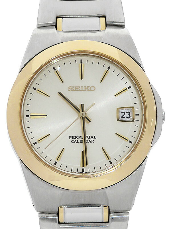 【SEIKO】【電池交換済】セイコー『パーペチュアルカレンダー』SBQK018 8F32-0130 9N****番 メンズ クォーツ 1週間保証【中古】b05w/h22B