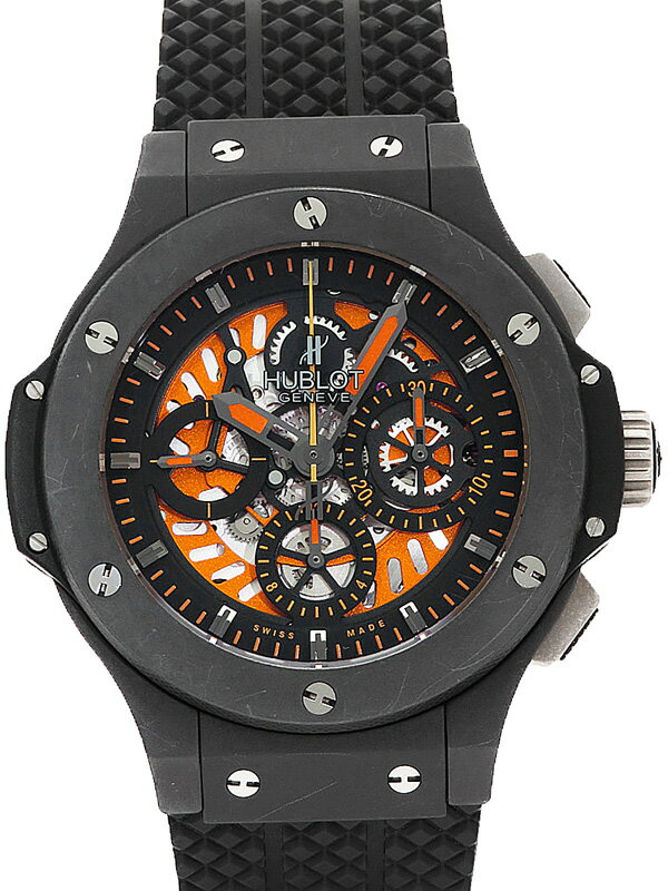 【HUBLOT】【裏スケ】【世界限定500本】ウブロ『アエロバン オールブラック オレンジ』310. ...