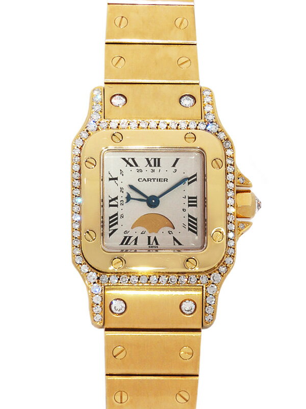 Cartier】【YG】【電池交換済】カルティエ『サントスガルベSM Cartier】【YG】【電池交換済】カルティエ『サントスガルベSM