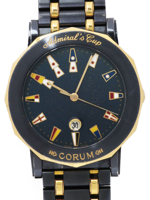 【CORUM】【電池交換済】コルム『アドミラルズカップ』99.430.31 V585 メンズ クォーツ 1ヶ月保証【中古