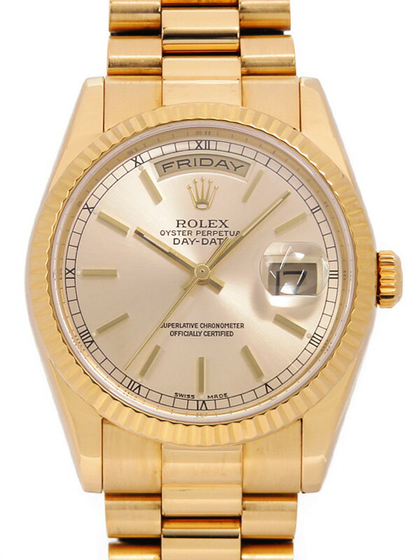 【ROLEX】【仕上済】ロレックス『デイデイト』118238 K番’01年頃製 メンズ 自動巻き 12ヶ月保証【中古】