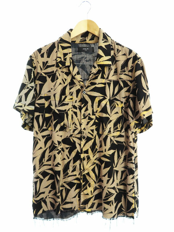 AMIRI】【Leaf Tencel SS Shirt】【アメリカ製】【トップス AMIRI】【Leaf Tencel SS Shirt】【アメリカ製】【トップス