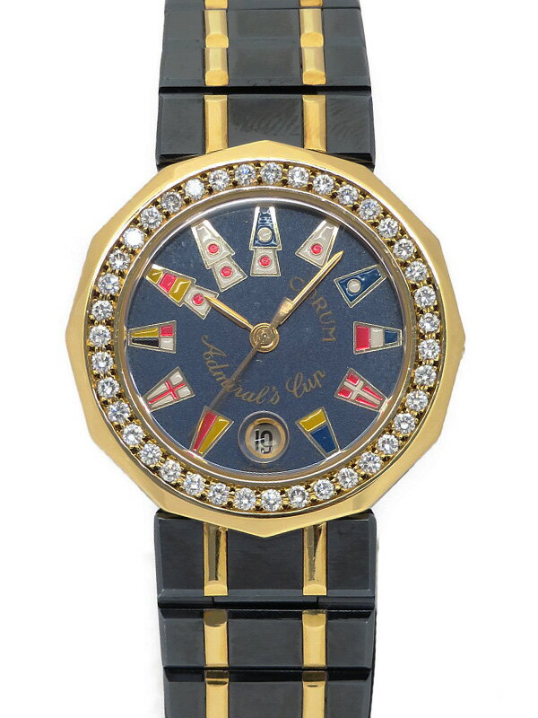 CORUM】【電池交換・仕上済】コルム『アドミラルズカップ ベゼルダイヤ