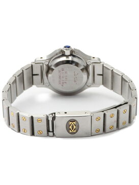 【Cartier】【OH済】カルティエ『サントスオクタゴン』レディース 自動巻き 1ヶ月保証【中古】b05w/h10BC