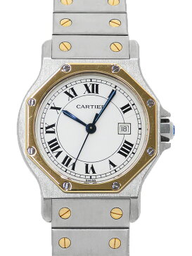 【Cartier】【OH・仕上済】カルティエ『サントスオクタゴン』ボーイズ 自動巻き 1ヶ月保証【中古】b06w/h18BC