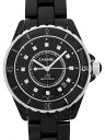 【CHANEL】シャネル『J12 ブラックセラミック 38mm 12Pダイヤ』H1626 メンズ 自 ...