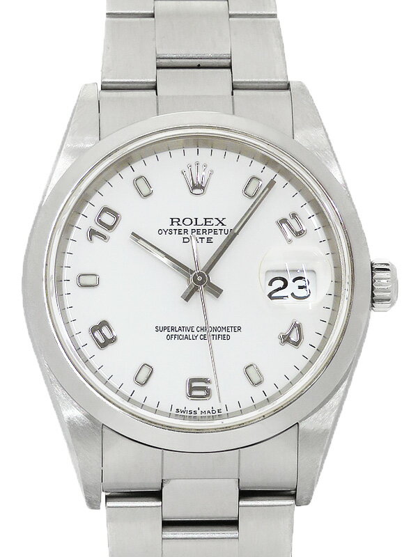 【ROLEX】【内部点検・仕上済】ロレックス『オイスターパーペチュアルデイト』15200 F番’04年頃製 メンズ 自動巻き 12ヶ月保証【中古】