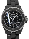 【CHANEL】【仕上済】シャネル『J12 ブラックセラミック 38mm 12Pダイヤ』H1626  ...