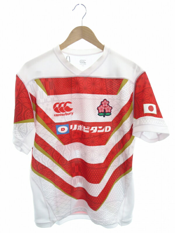 【CANTERBURY】【JAPAN REPLICA HOME JERSEY】【公式商品】カンタベリー『半袖カットソー sizeXL』VCR39010 メンズ シャツ 1週間保証【中古】